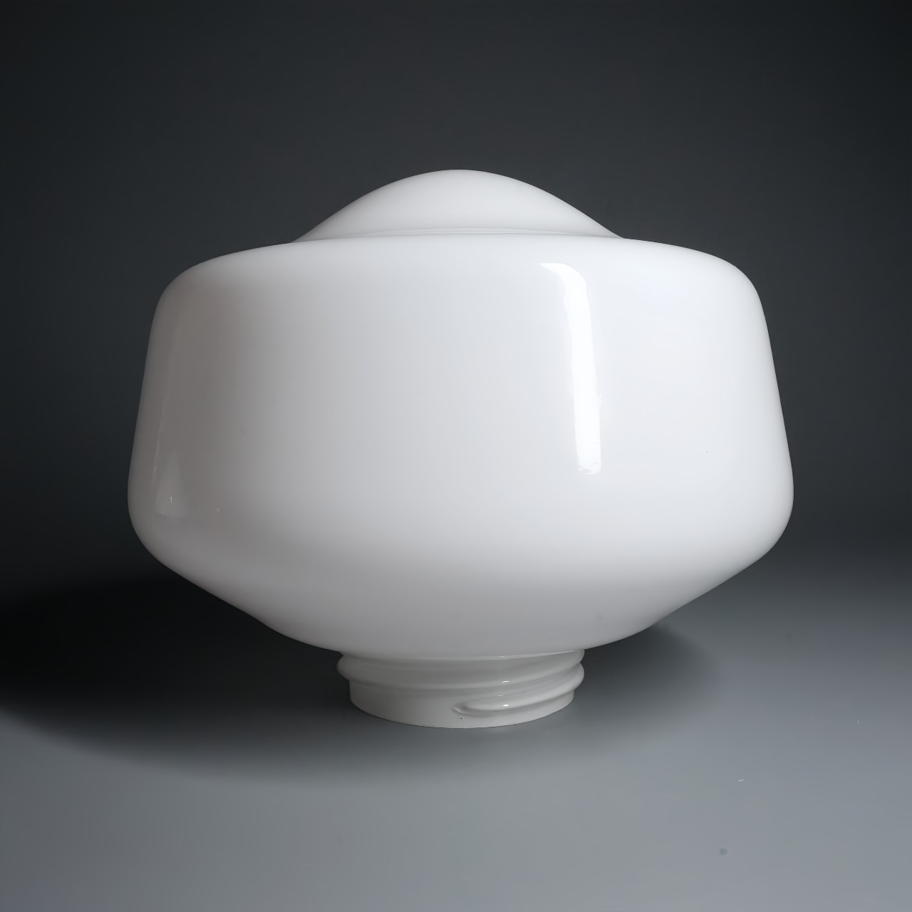 Opal White Glass Schoolhouse Recessed Lampshade (2)