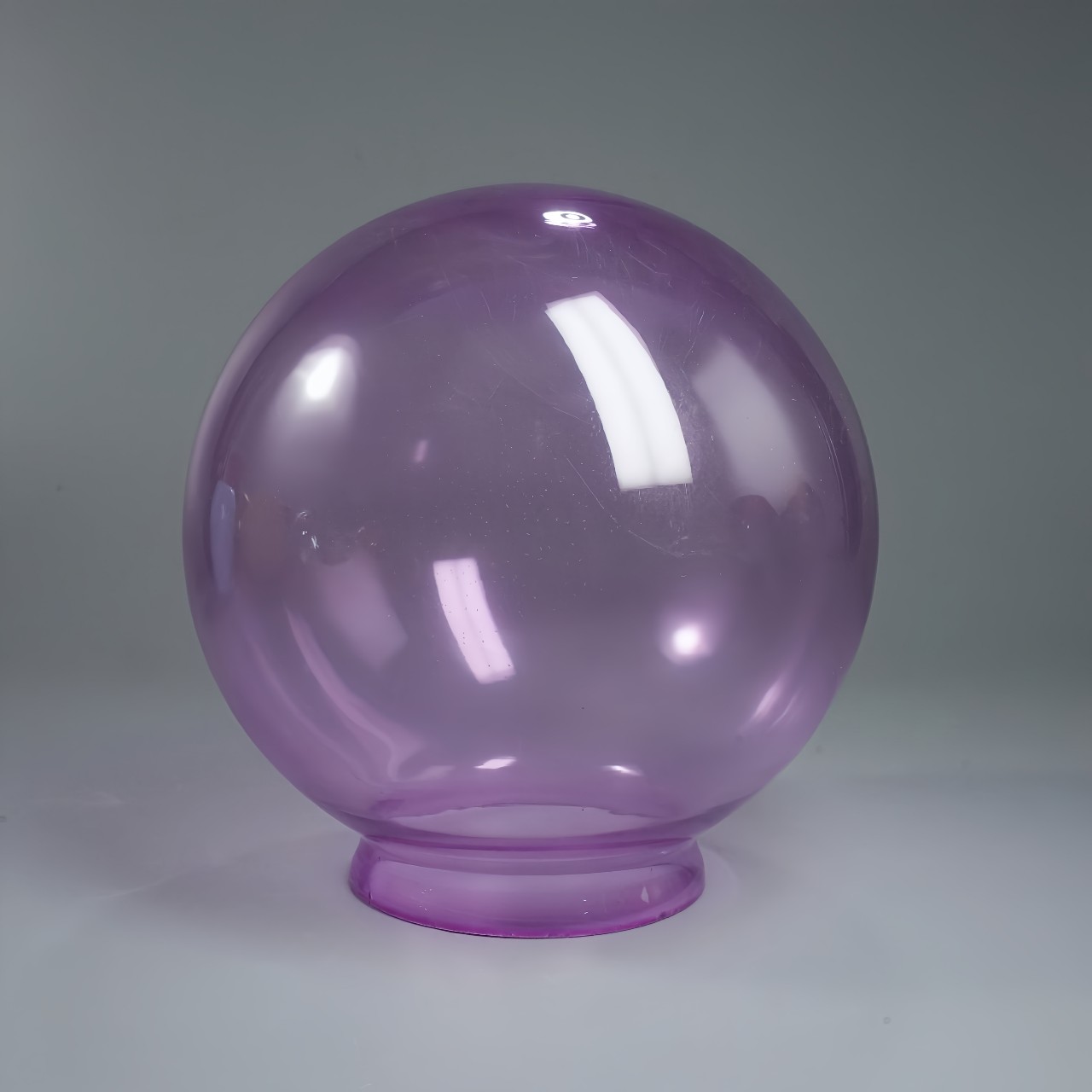 Custom purple large hand-blown glass globe lampshade (6)