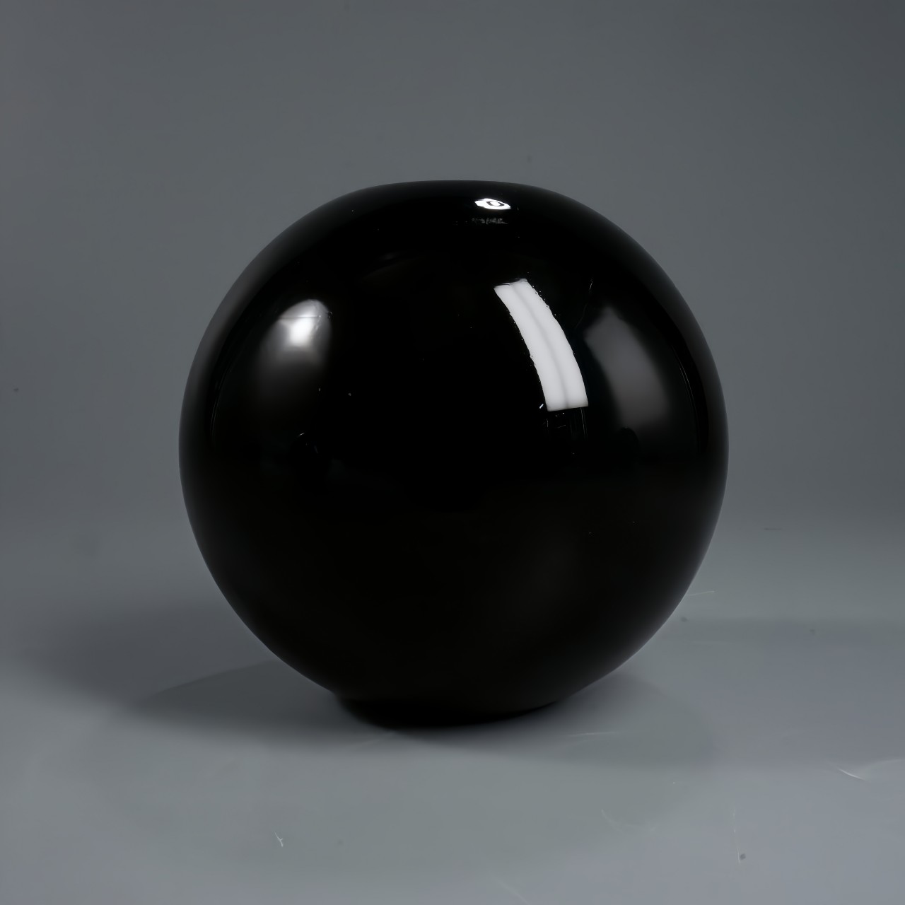 Custom spherical bright black table lamp shade (2)