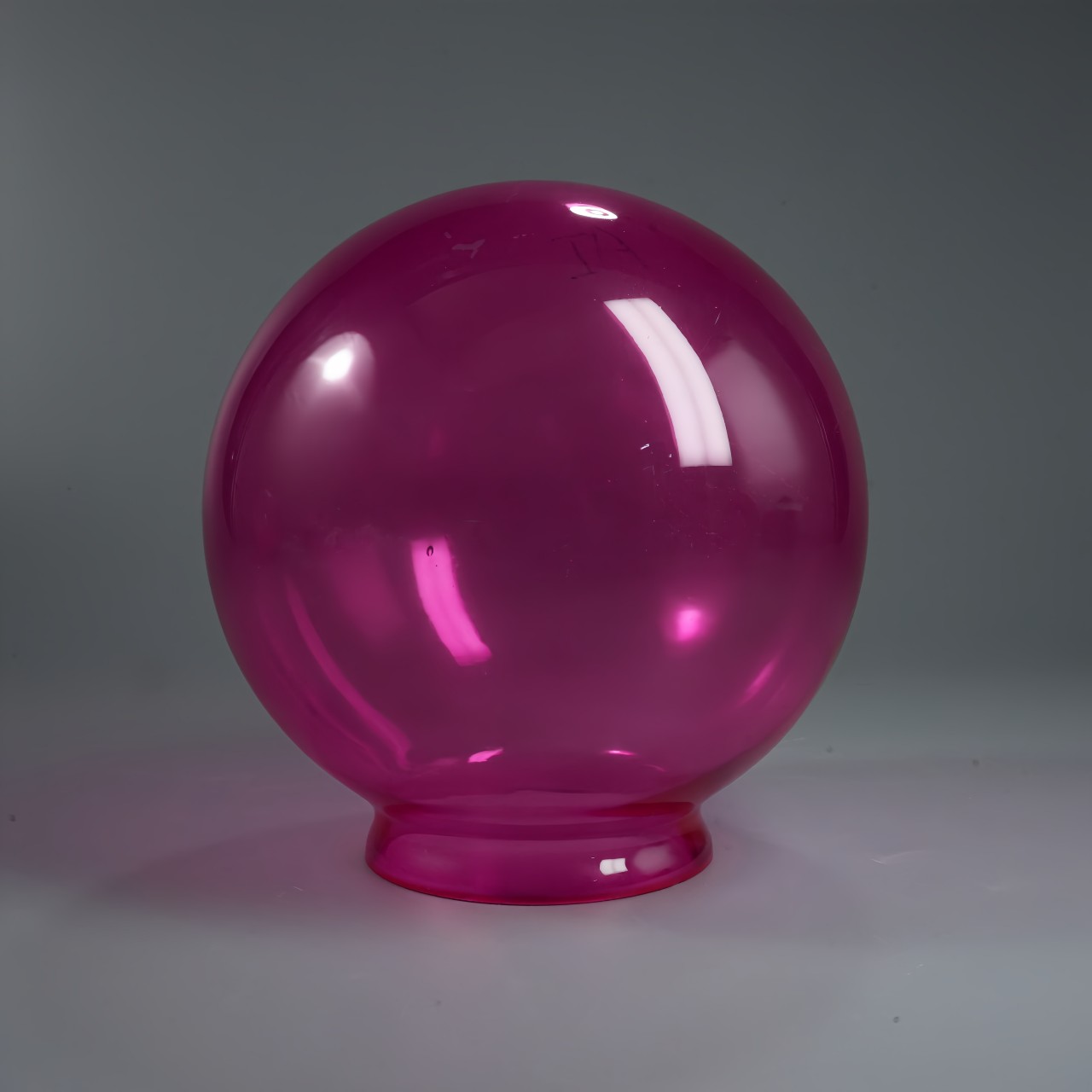 Custom spherical pink glass lampshade (3)