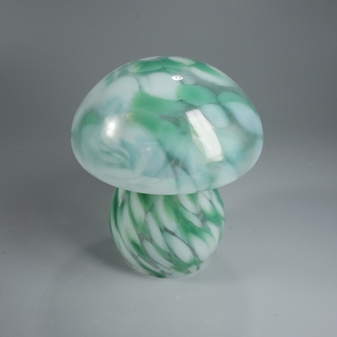 Green and White Marbled Portable Mushroom Lamp (1)