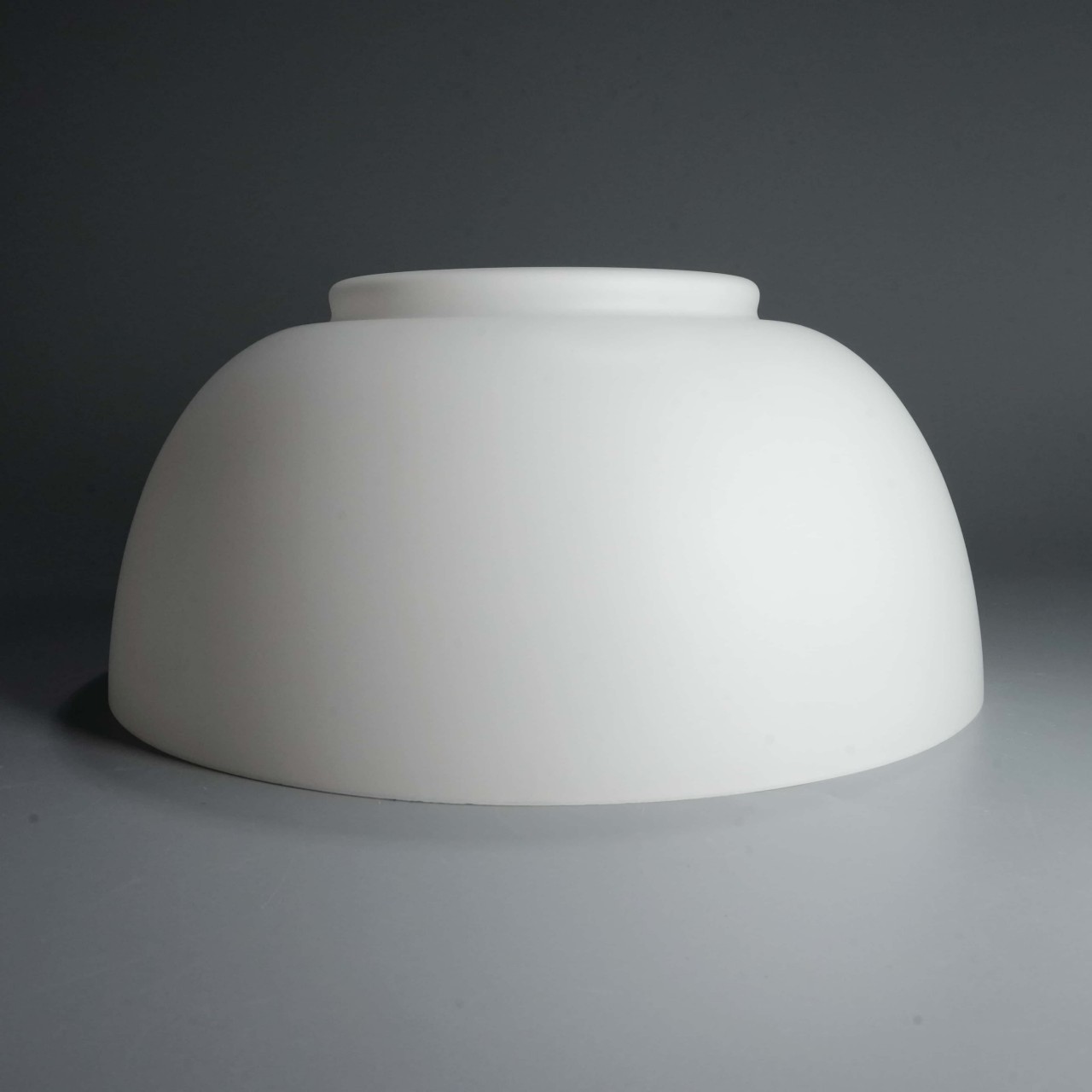 Hand-Blown Satin Opal Dome Lampshade (2)