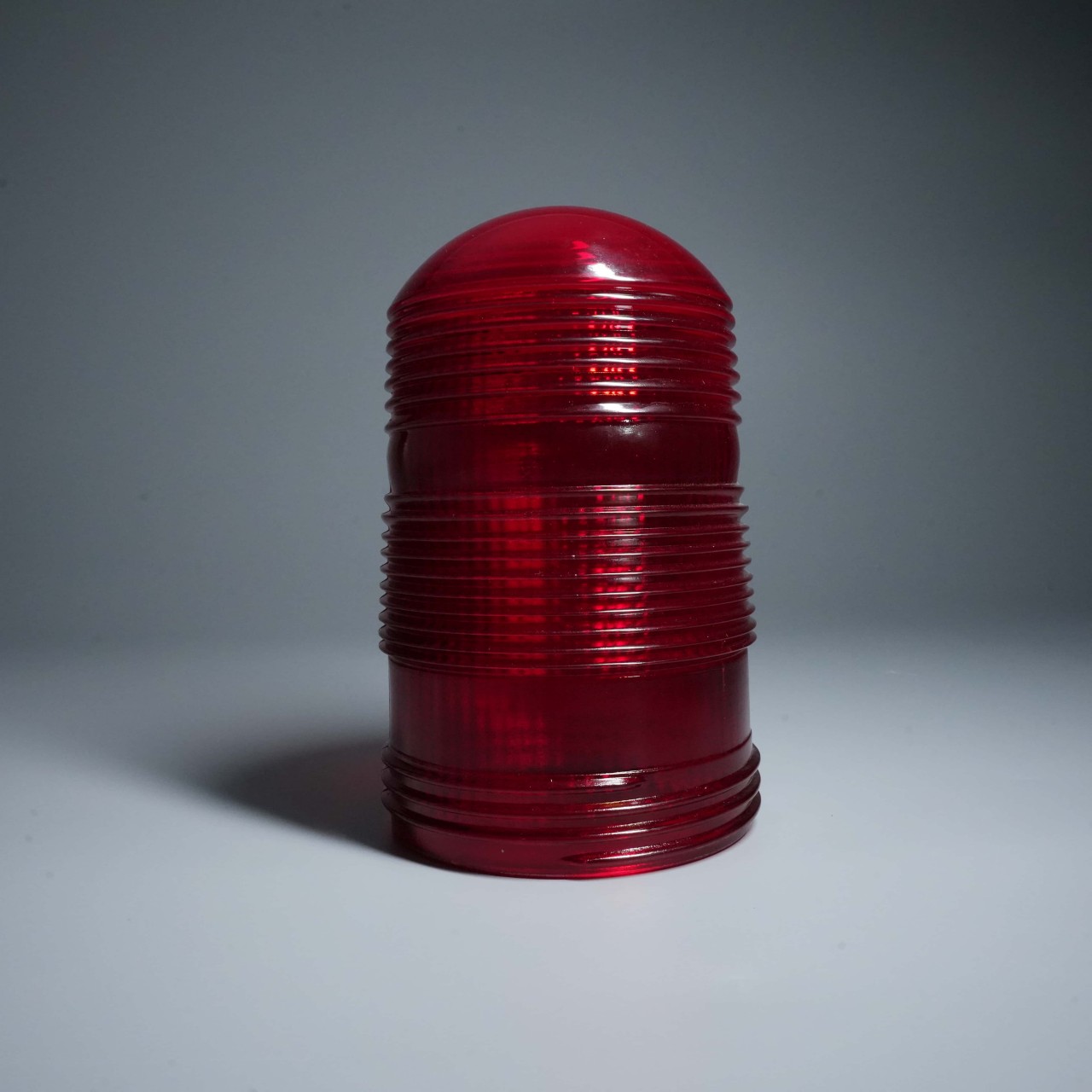 Original UK Vintage Maritime Port Side Navigation Light - Red Glass