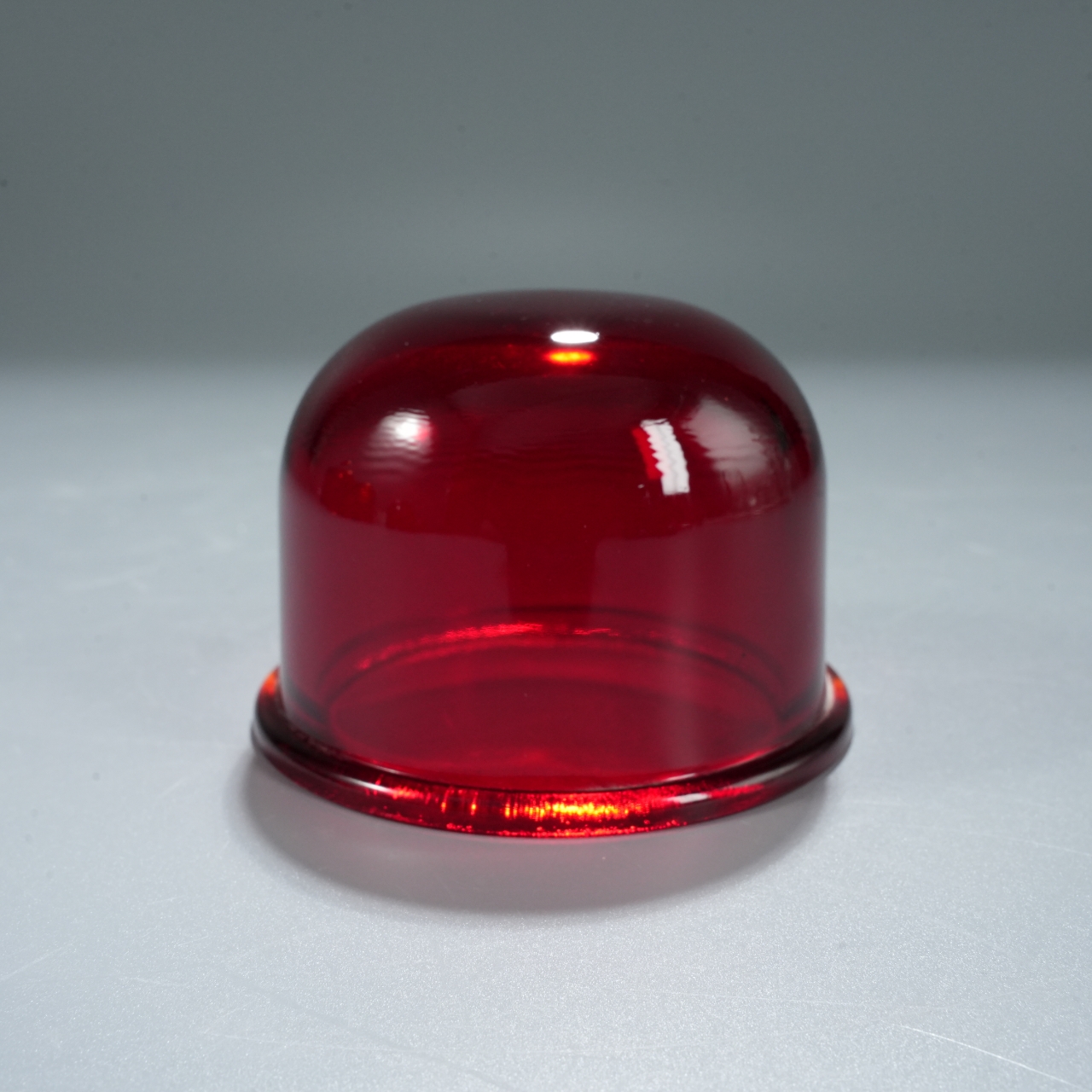 Precision Light round Glass dome Assembly - Red (1)