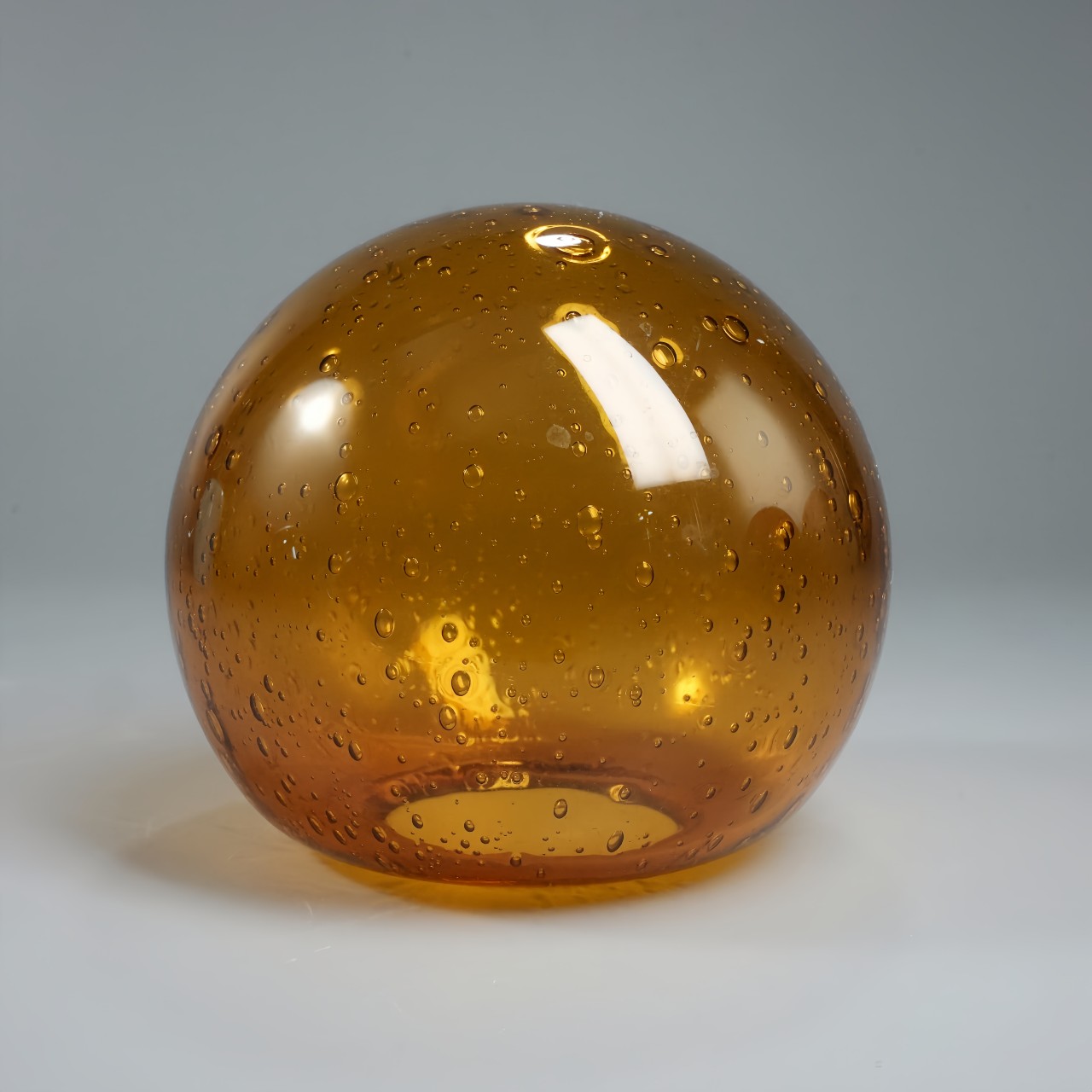 Vintage Bubble Amber Spherical Glass Lampshade (10)