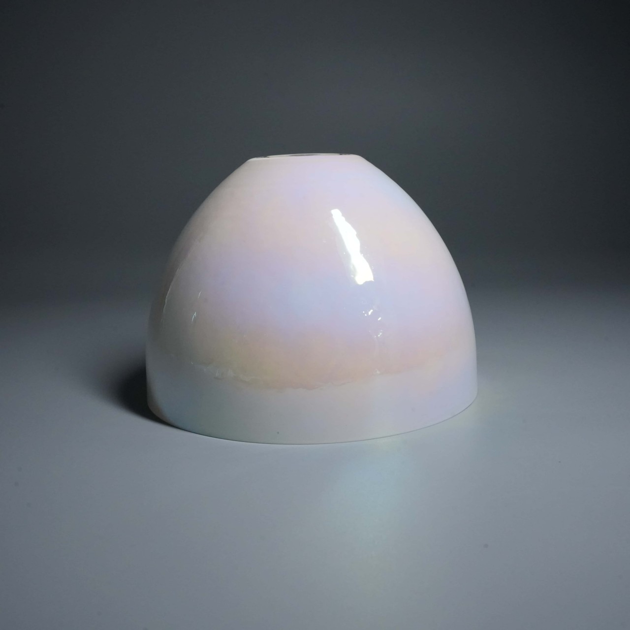 Vintage Iridescent Opal Glass Chandelier Shade (2)
