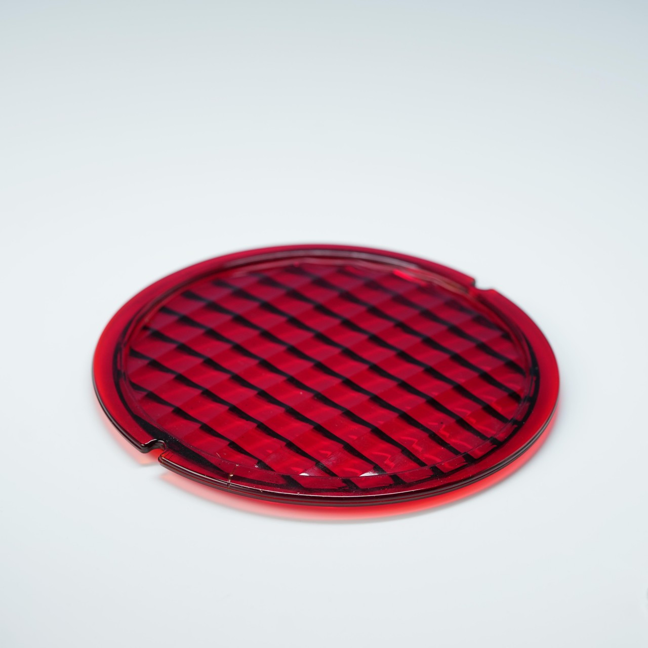 airport runway signal light glass cover with checkered pattern -Red (2)