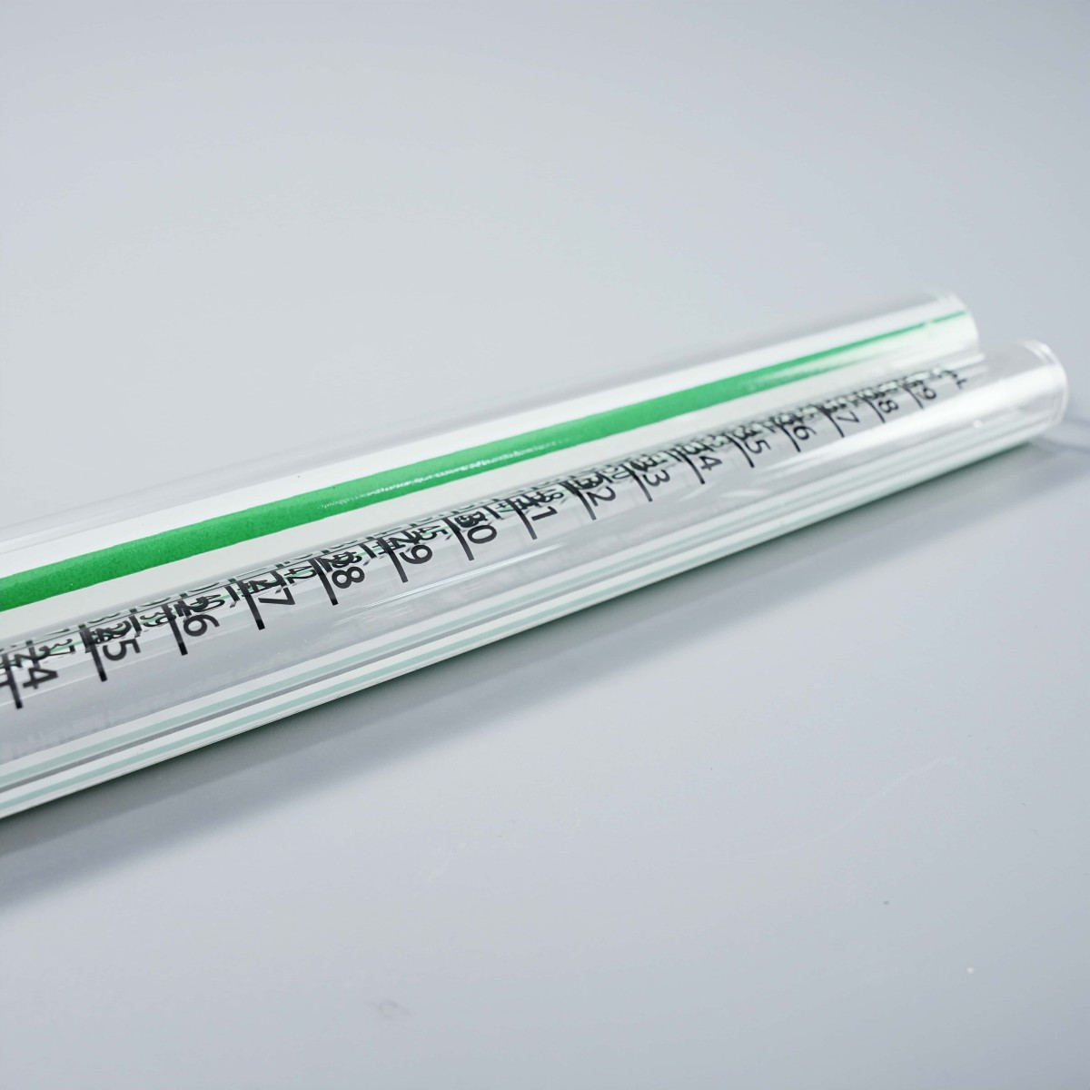 Borosilicate glass graduated cylinders with custom markings