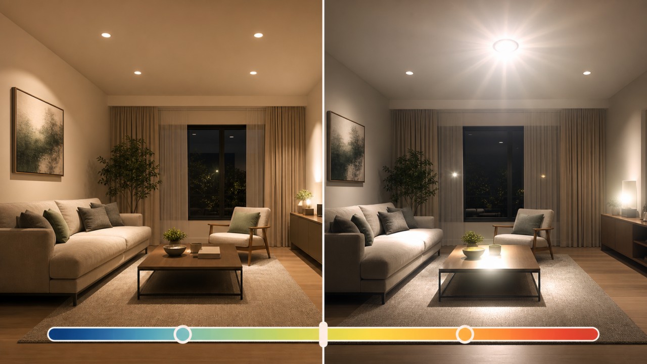What is UGR (Unified Glare Rating), and what reference limits apply to different residential spaces? 66