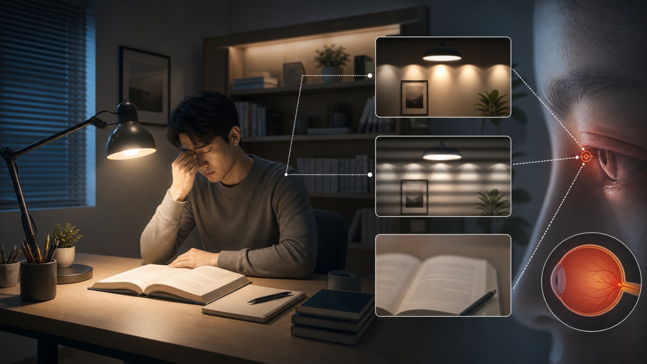 Why do some luminaires look comfortable at first, but still cause eye fatigue after a long stay? 67