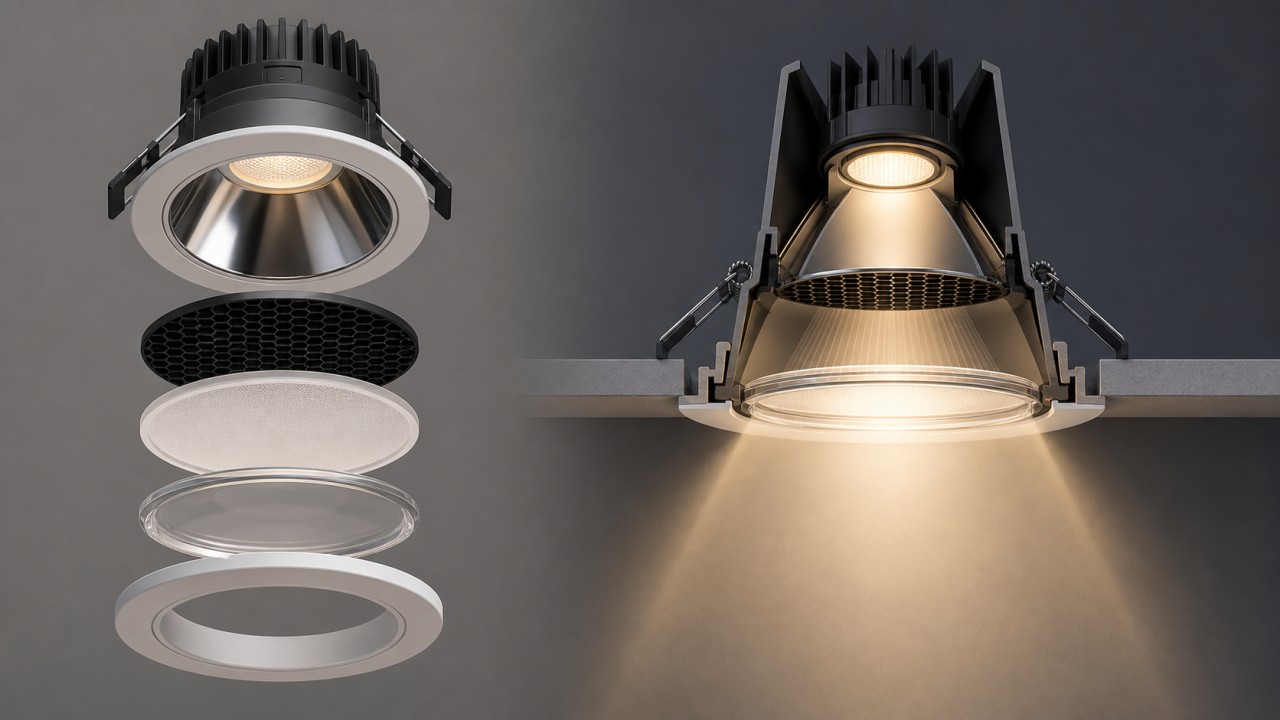 What optical design methods do low-glare luminaires use besides relying on a glass cover? 78