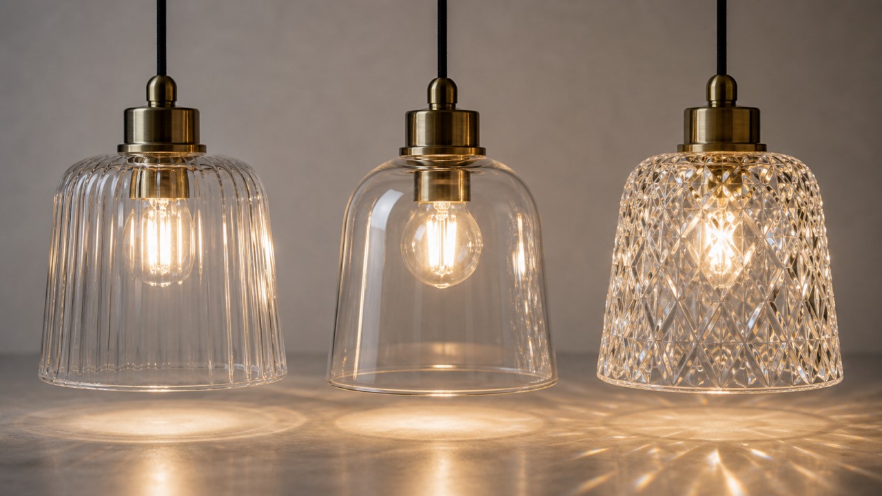 How should soda-lime glass, borosilicate glass, and crystal glass be selected for luminaires based on cost and performance? 42