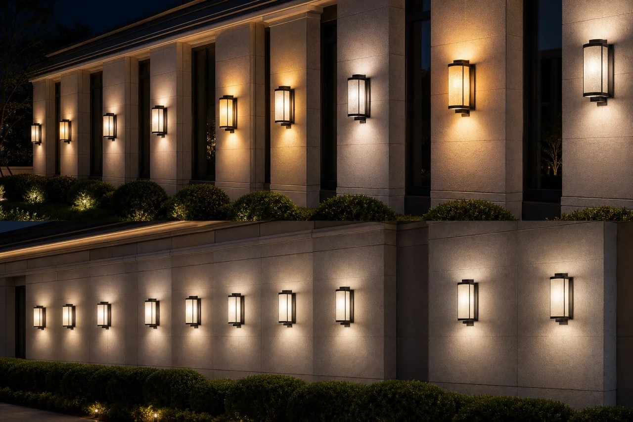 In large-scale construction projects, how does the batch color difference of glass components affect the overall facade effect?