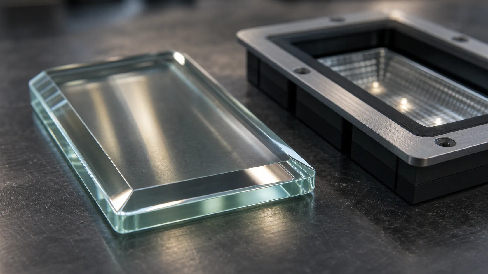 Why do the glass edges of step luminaires have to be chamfered and polished?