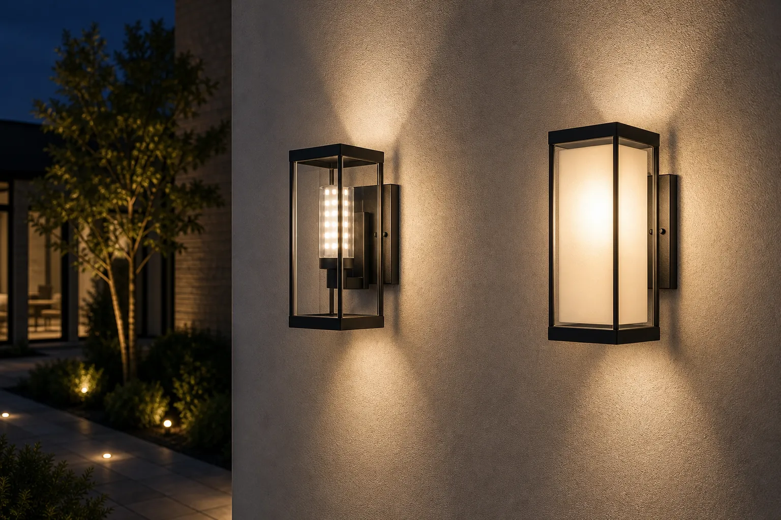 Should I choose clear glass cover or frosted glass cover for outdoor wall luminaire?