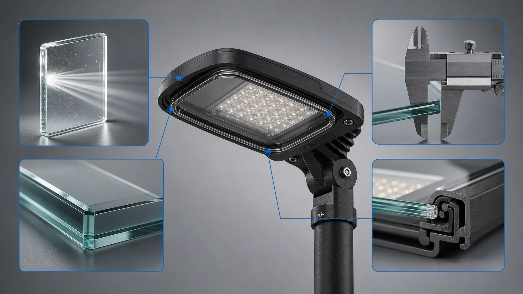 When customizing outdoor lighting glass, why do we need to confirm the transmittance, thickness, tolerance and sealing structure at the same time?