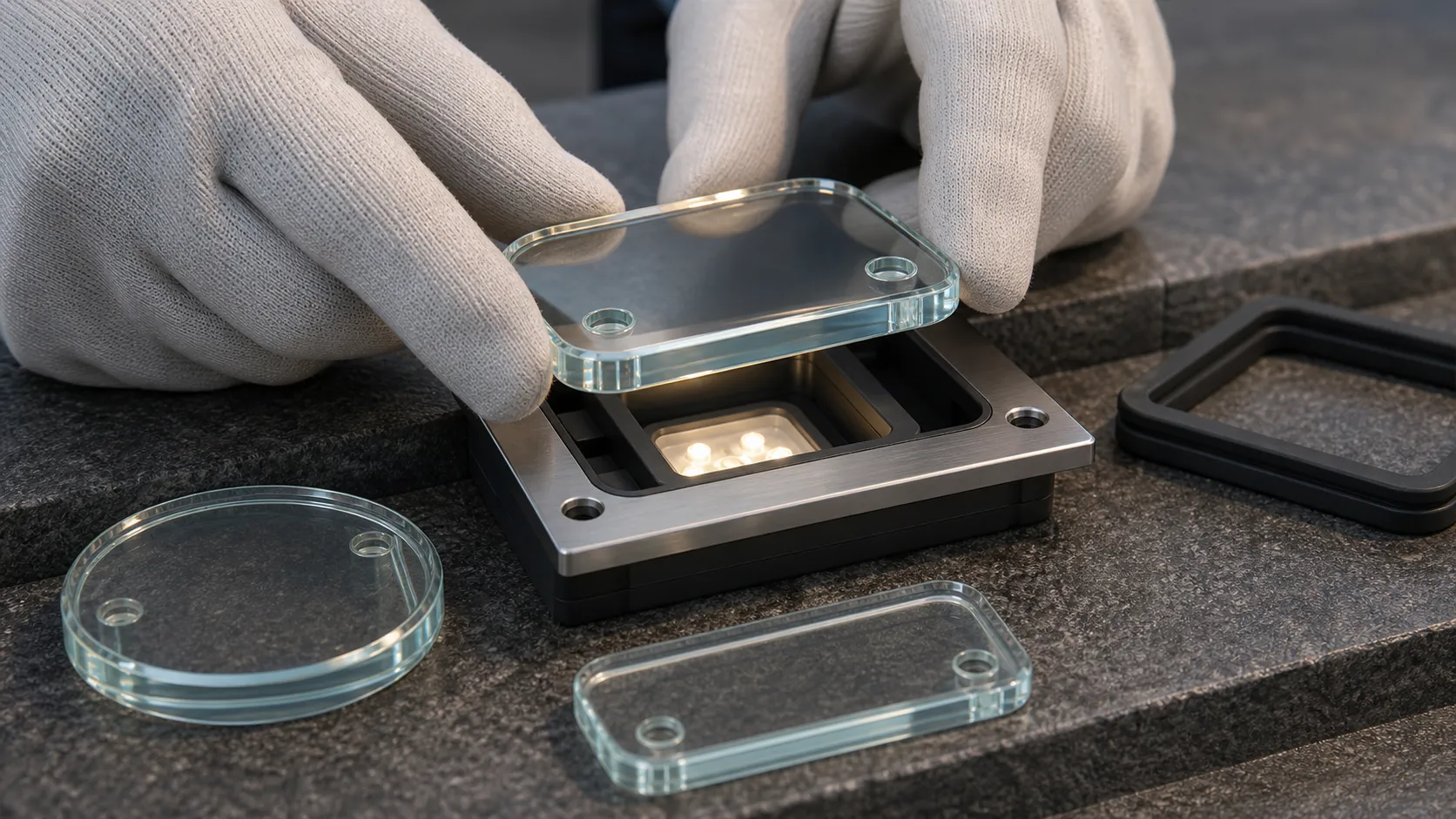 How to reduce the risk of cutting hands during installation of small outdoor glass components?