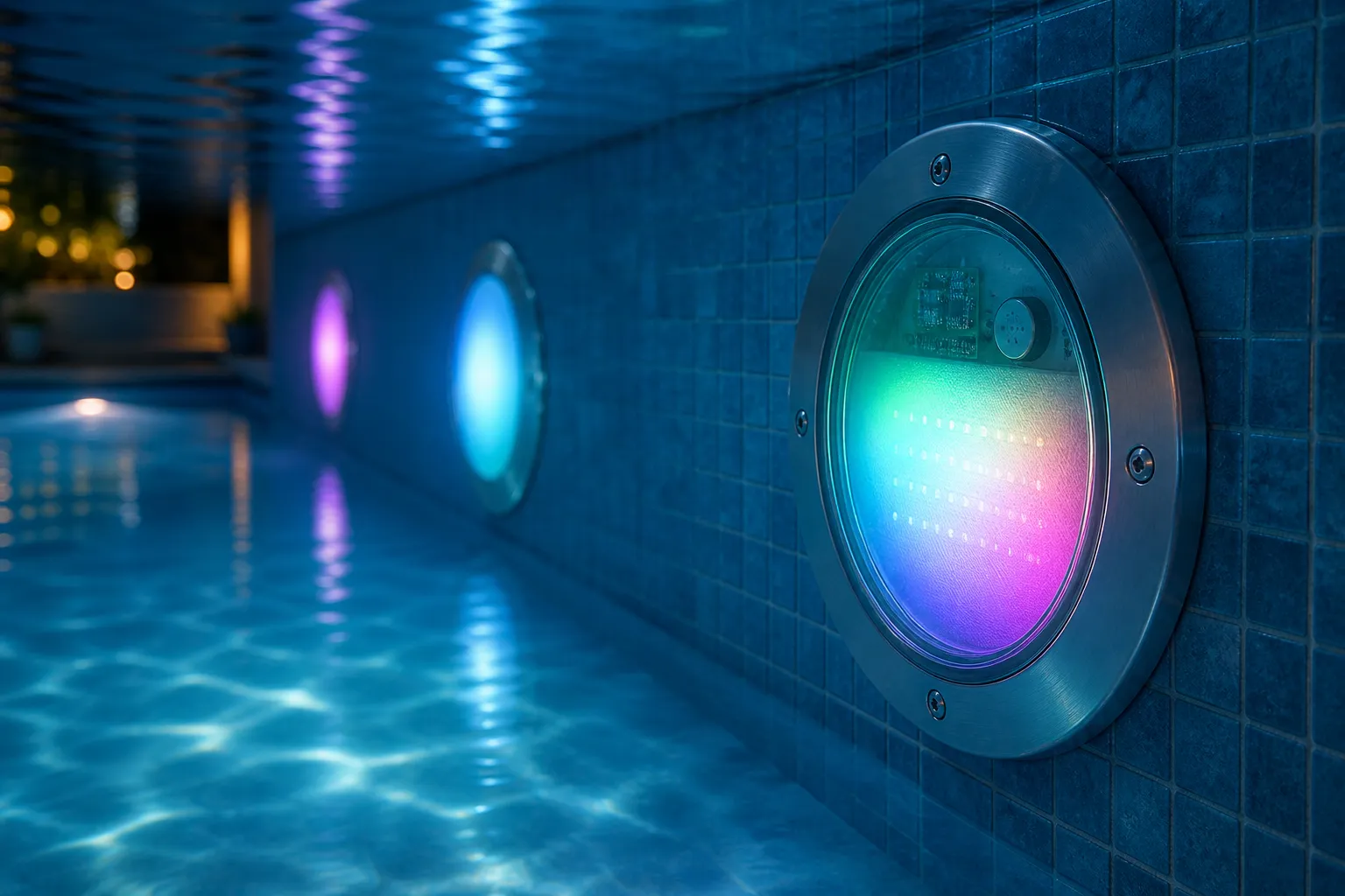 How can the glass cover of a smart underwater luminaire avoid uneven mixing of different colors of light?