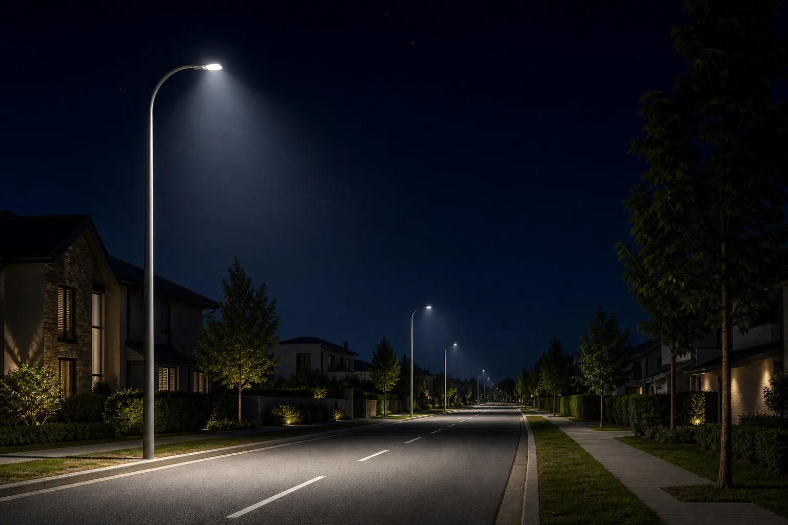 How can street light glass components reduce glare, spilled light and light pollution?