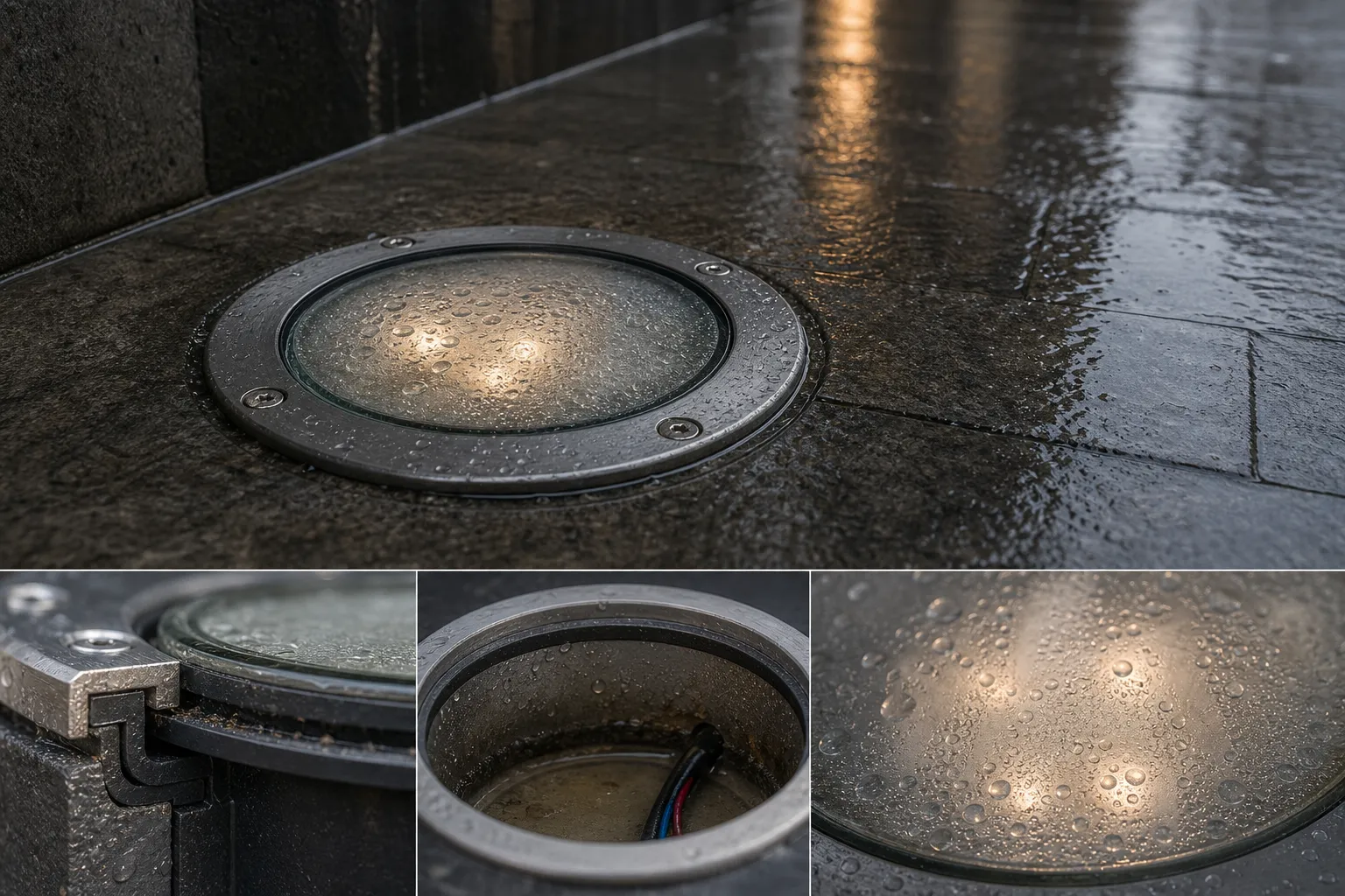 Why is the glass cover of an underground luminaire prone to water intrusion and fogging?