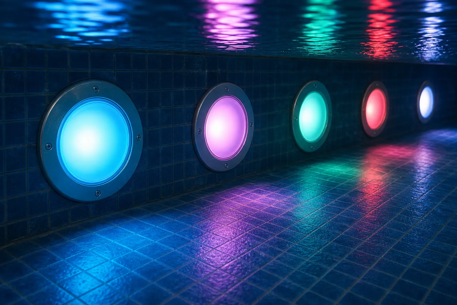 How to avoid uneven color mixing in the glass cover of underwater RGB luminaires?