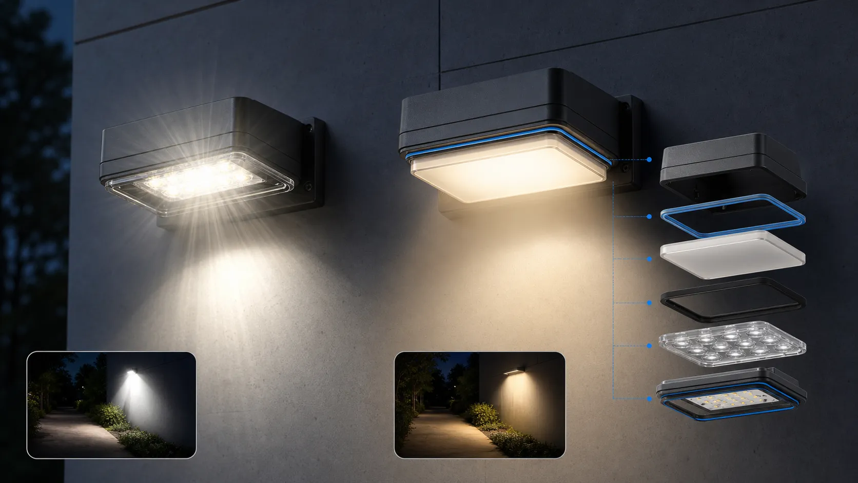 Why can’t outdoor lighting just look at brightness, but also at glass structure and optical effects?