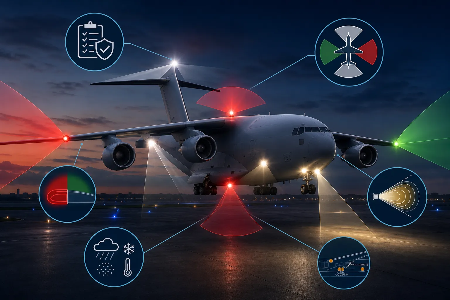 15. Which standards apply to aircraft exterior lighting glass?