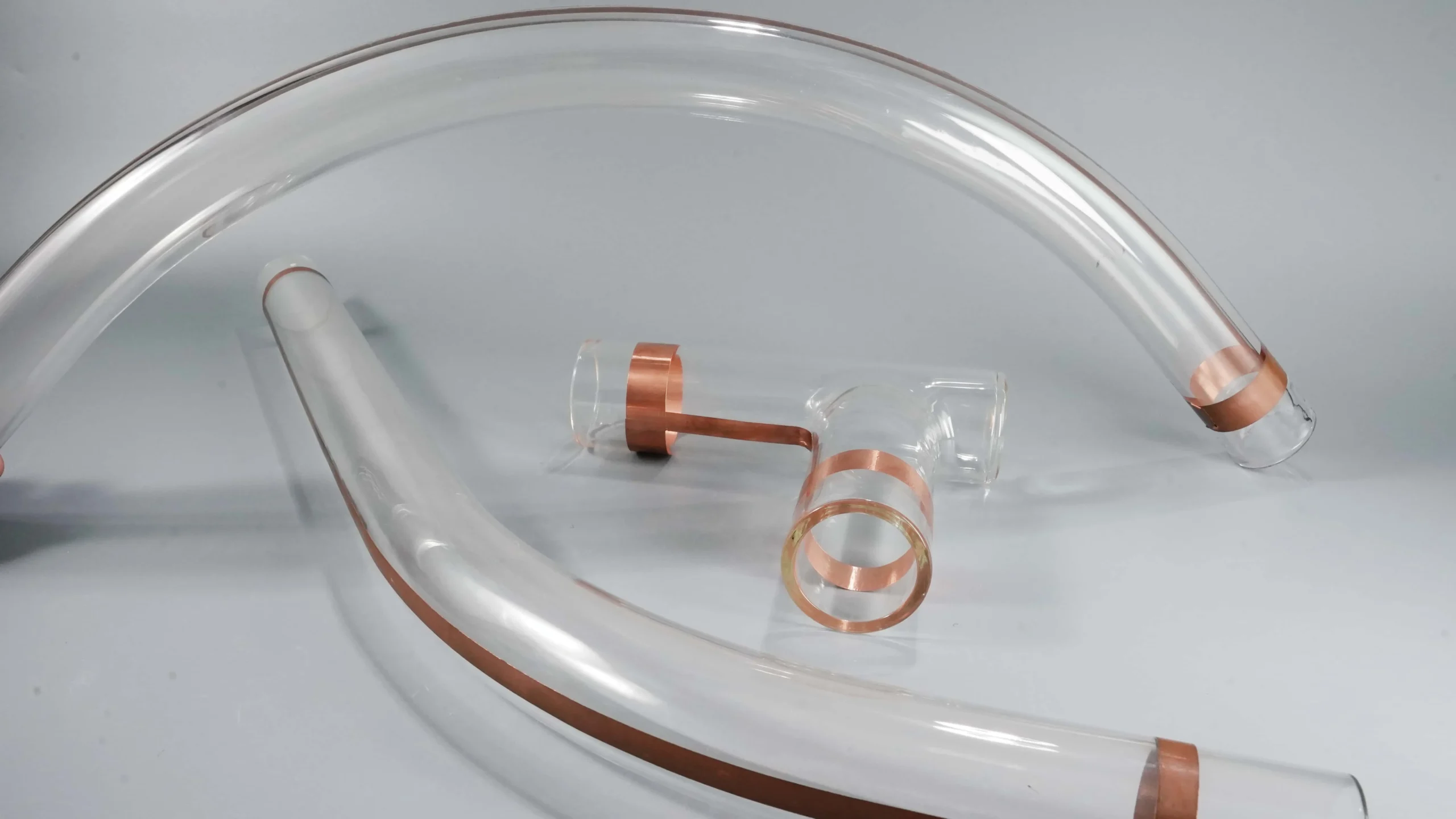Custom Glass Elbows and Tees for Plastic Pellet Conveying Systems (2)