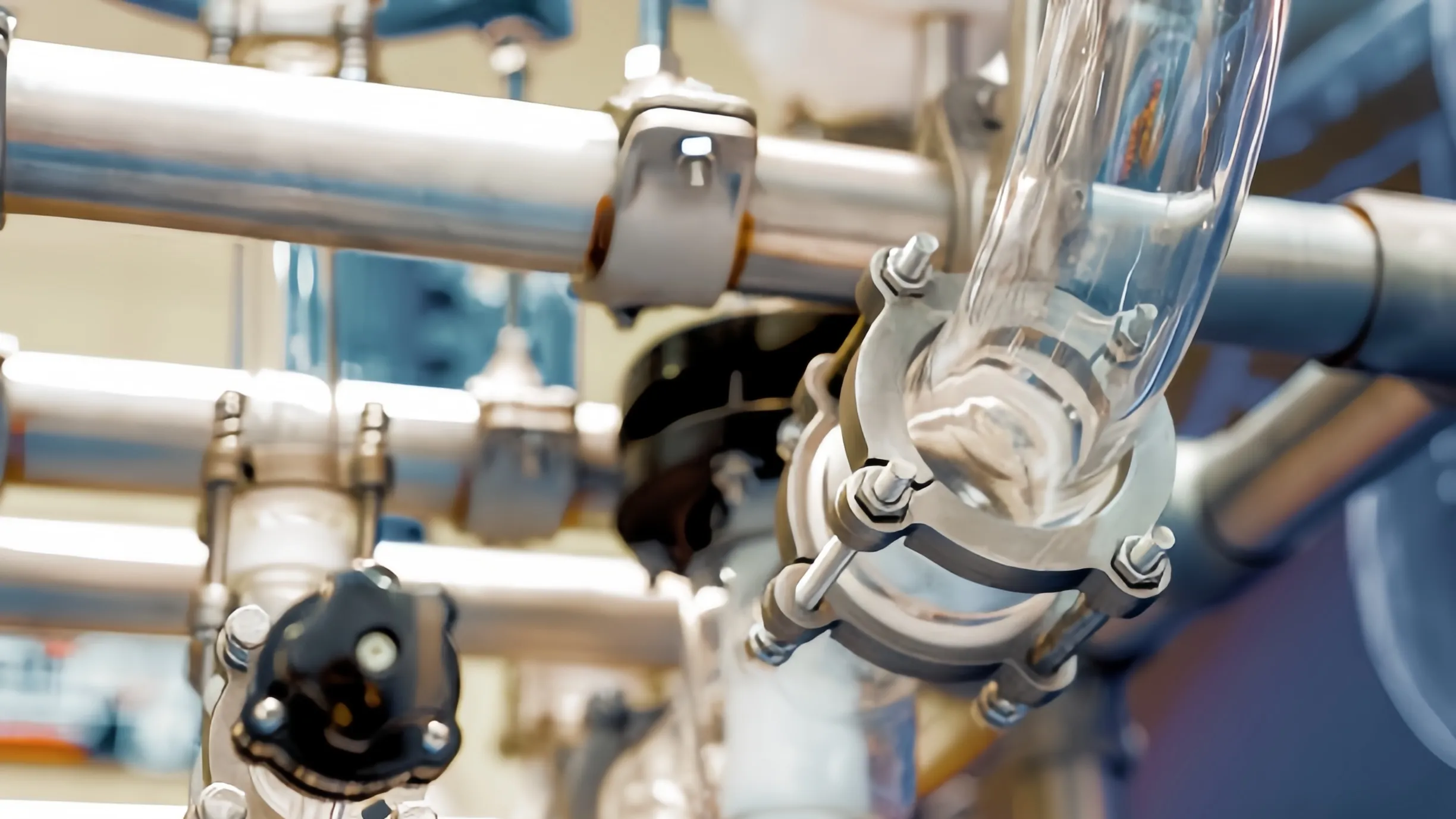 Custom Glass Elbows and Tees for Plastic Pellet Conveying Systems (4)