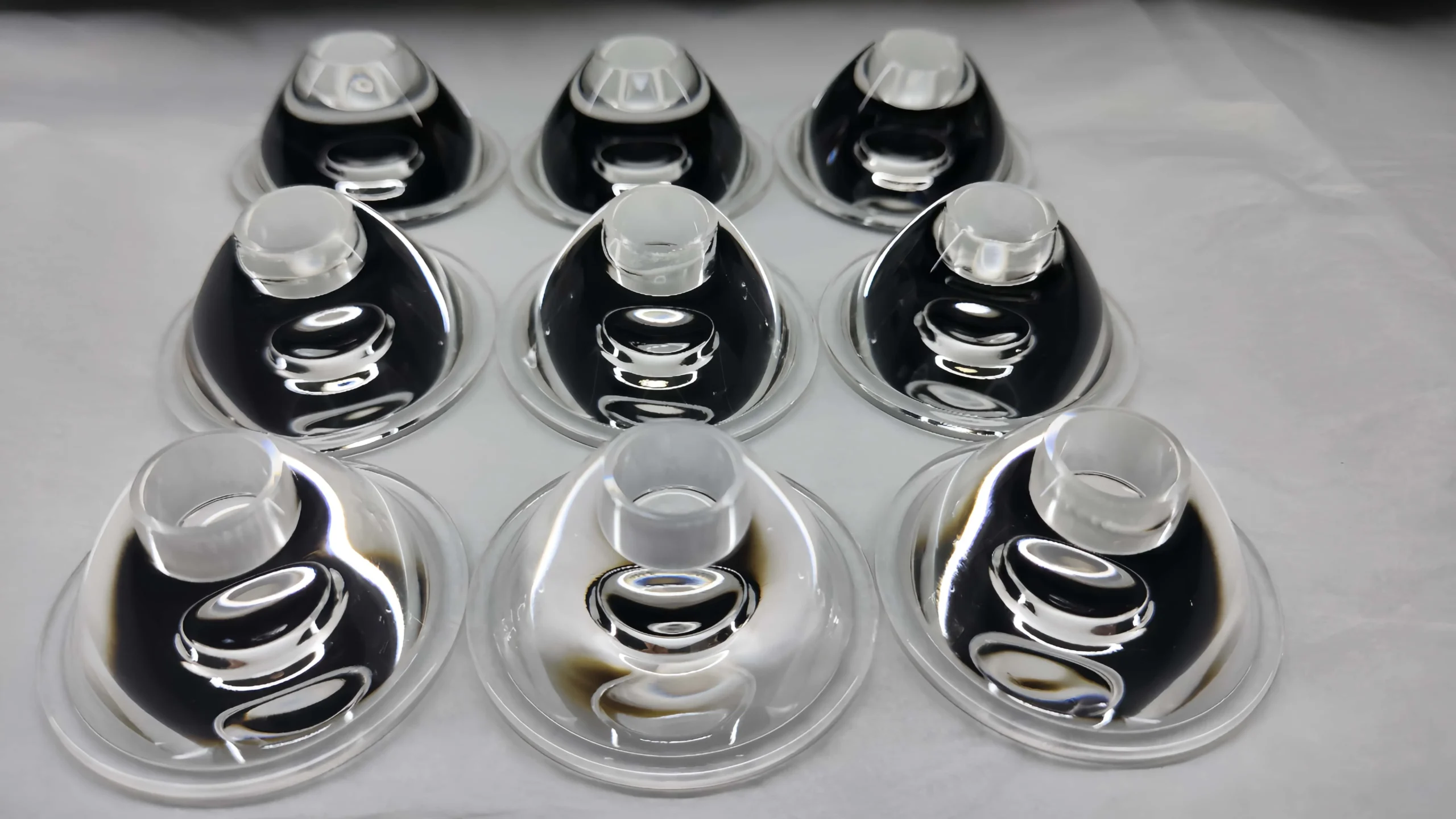Custom Glass TIR Lenses for High-Power LED Automotive Lighting (1)