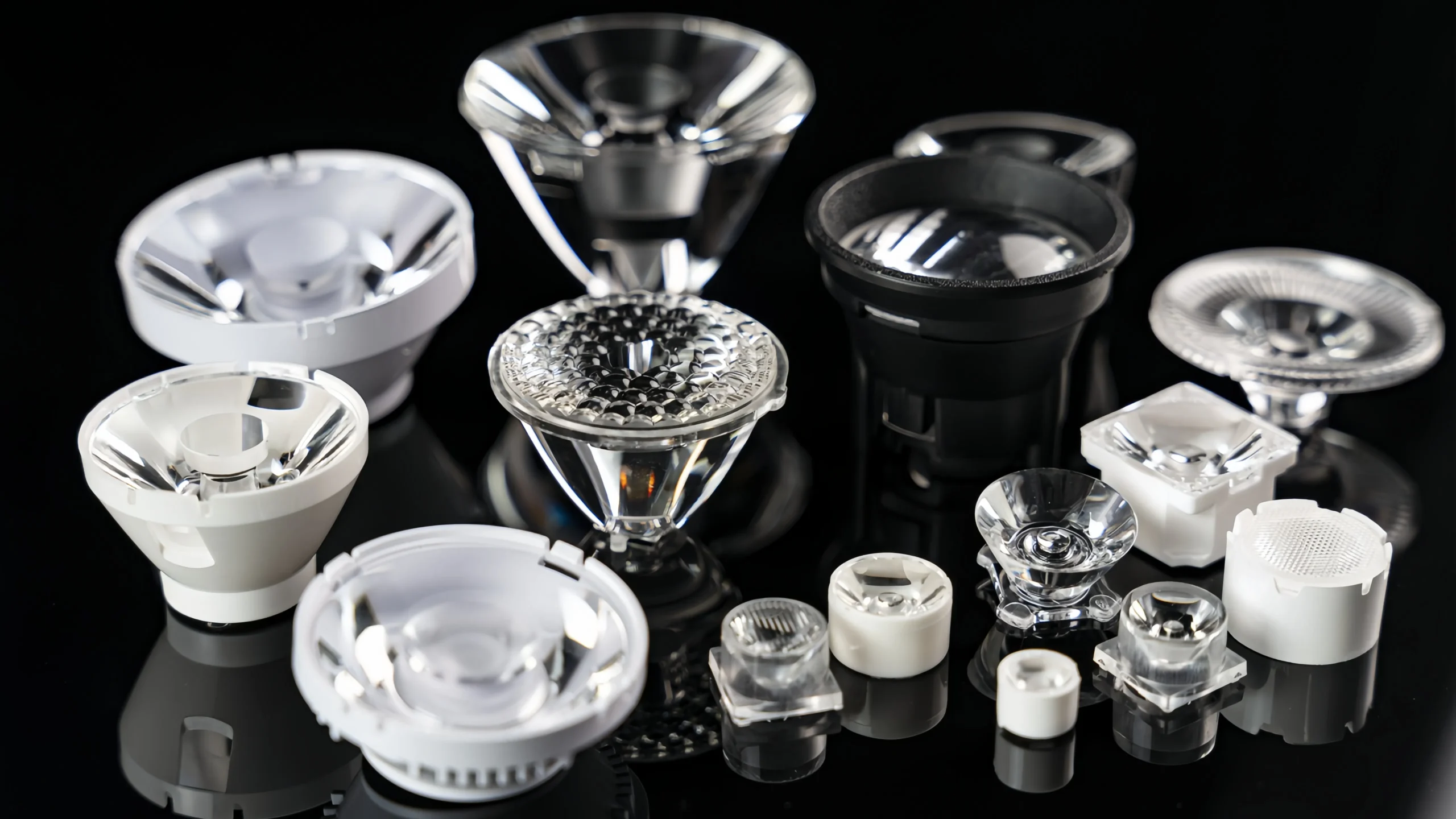 Custom Glass TIR Lenses for High-Power LED Automotive Lighting (2)