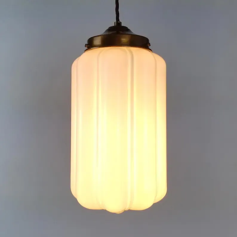 Custom Hand-Blown Pumpkin Glass Shades for Farmhouse Table Lamps (5)