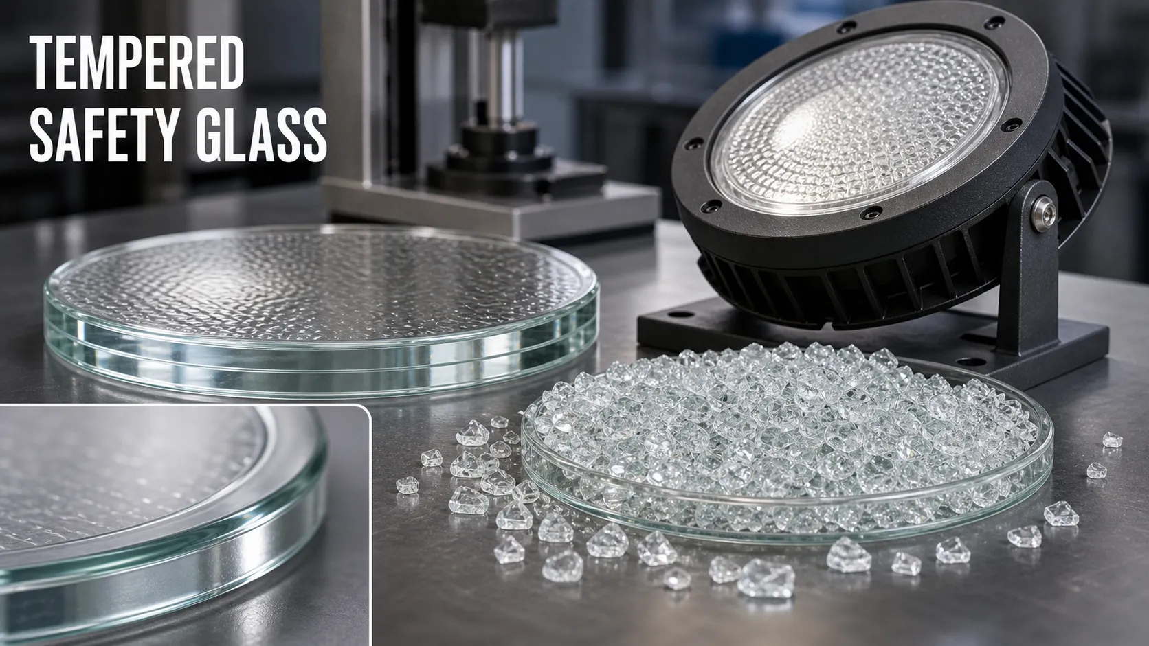 Does the glass of outdoor lighting fixtures need to be tempered?