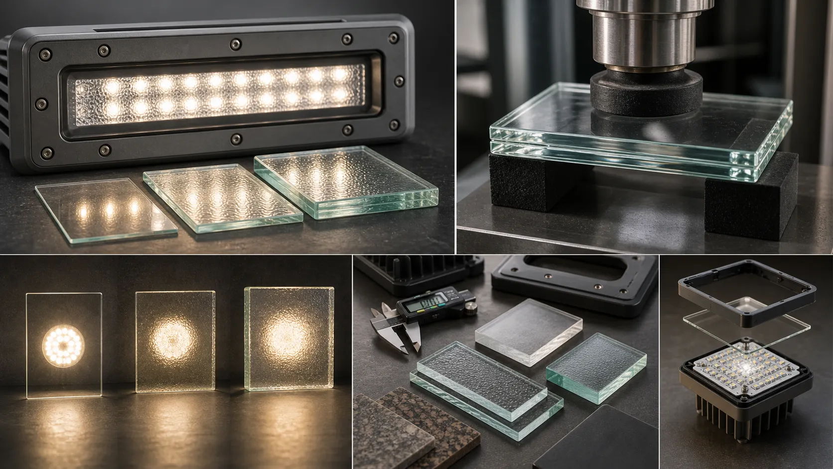 How does glass thickness affect fixture intensity, light transmittance and cost?