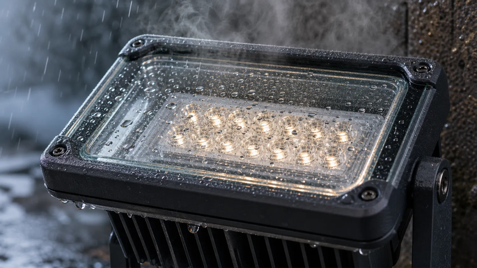 Why is high borosilicate glass suitable for outdoor lighting fixtures with significant high temperature and thermal shock?