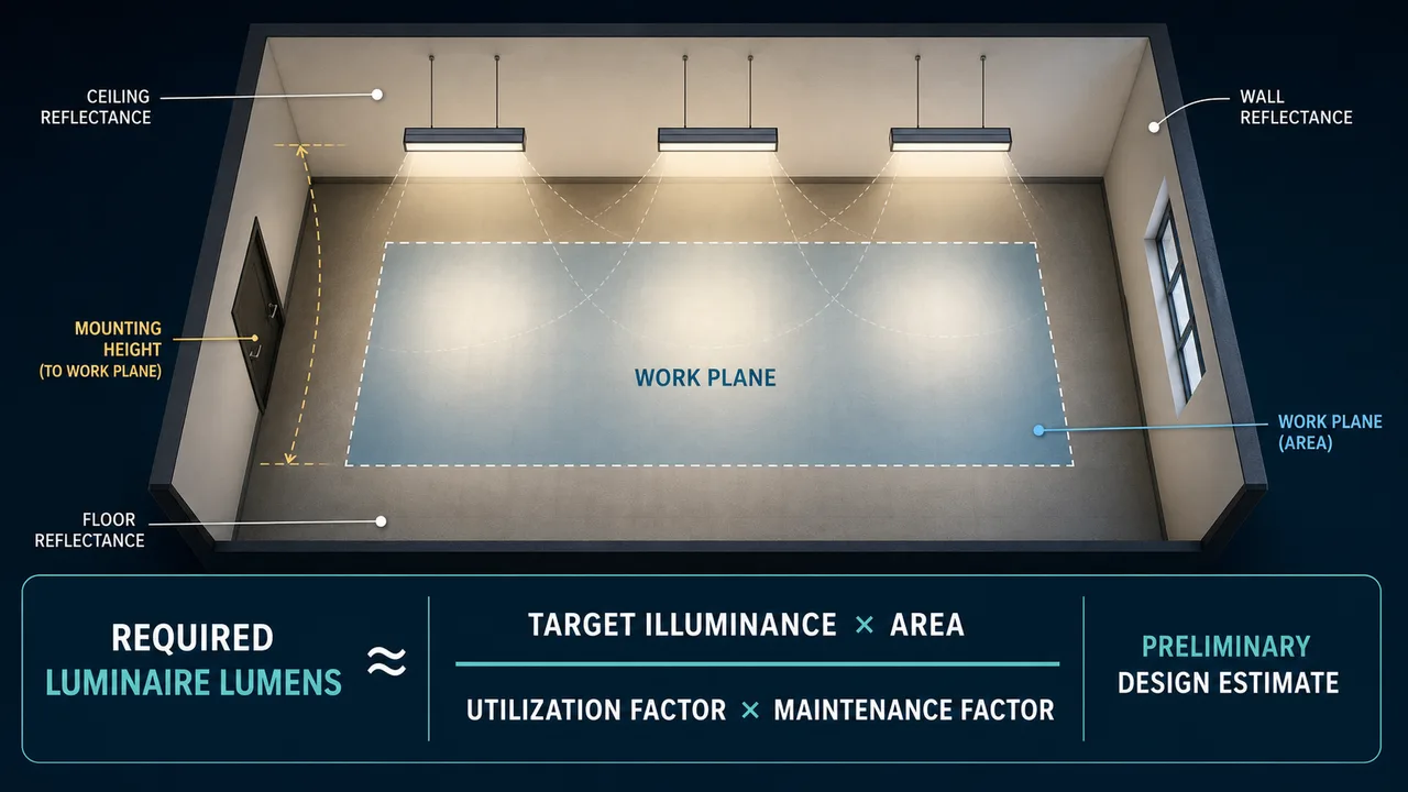 Preliminary and professional methods for estimating luminaire lumens
