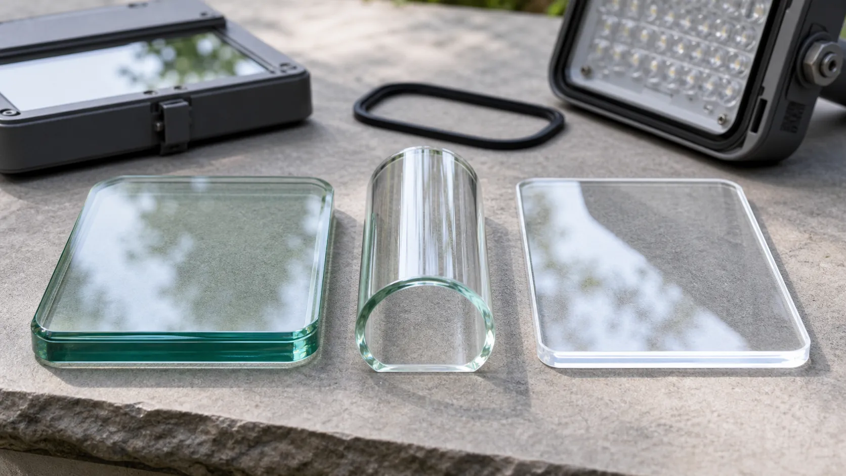 How to choose between soda-lime glass, borosilicate glass and low-iron glass in outdoor lighting?