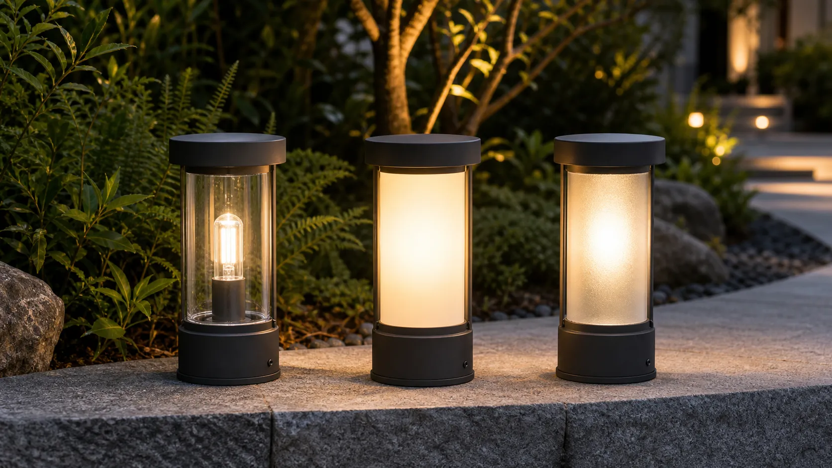How to choose between transparent glass, opal glass and frosted glass in outdoor lighting fixtures?
