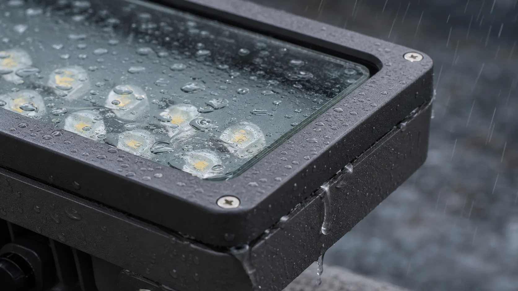 Why is it easy for water to enter the glass cover of outdoor luminaires?