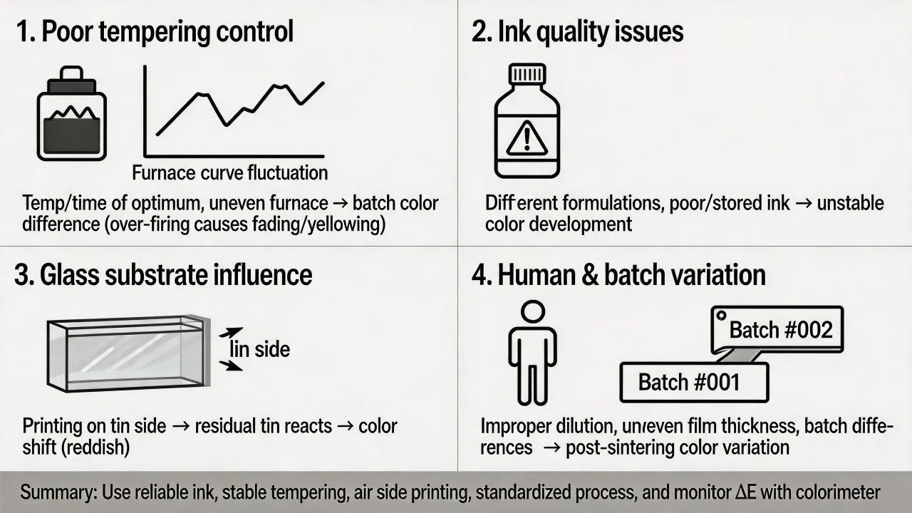 Compare color on the final glass construction under defined measurement and viewing conditions.