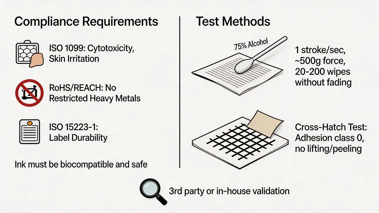 Alcohol-wipe variables: liquid concentration, applicator, force, stroke and cycle definition.