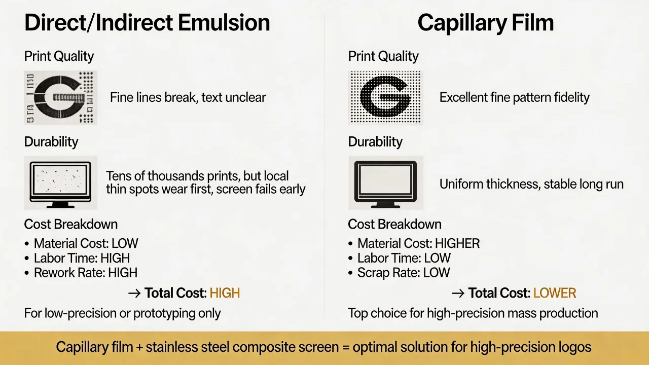 Verify stencil choice with measured profile, exposure response and production print results.