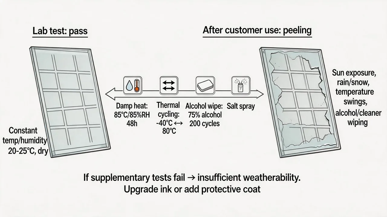 A passed initial adhesion check does not replace service-relevant environmental and chemical validation.