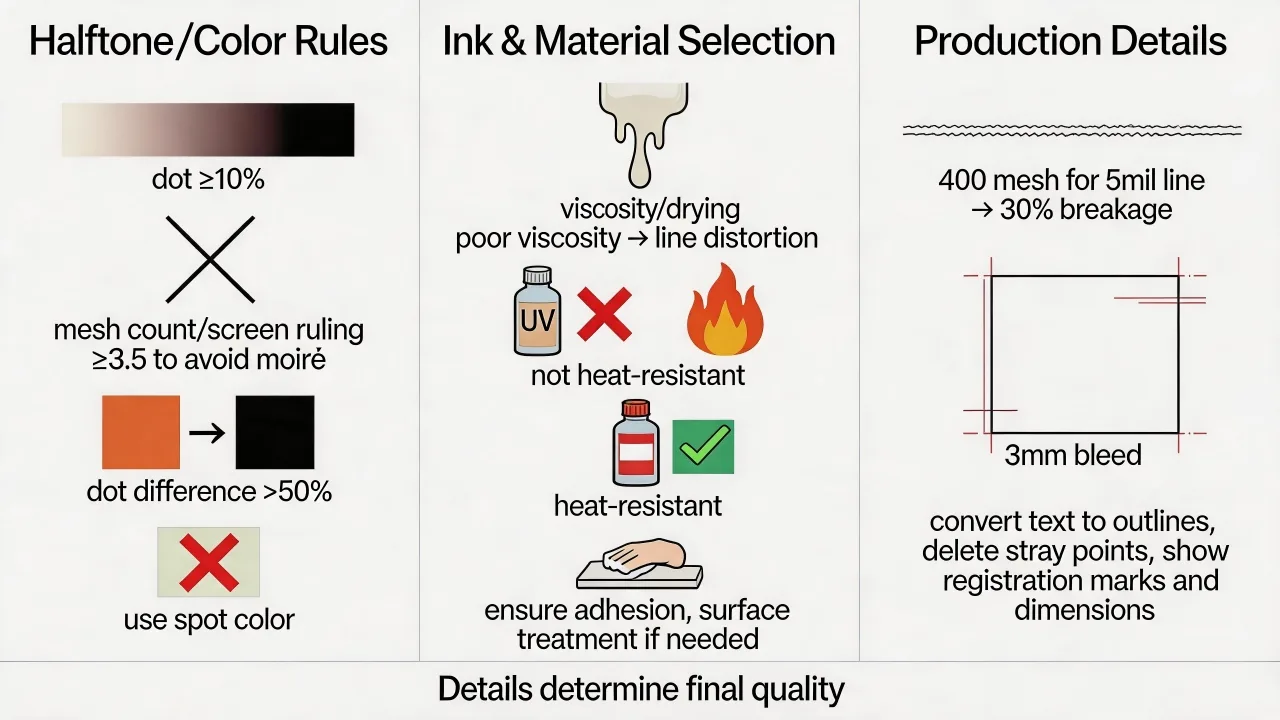 Production inputs that can change edge quality, deposit uniformity and repeatability.